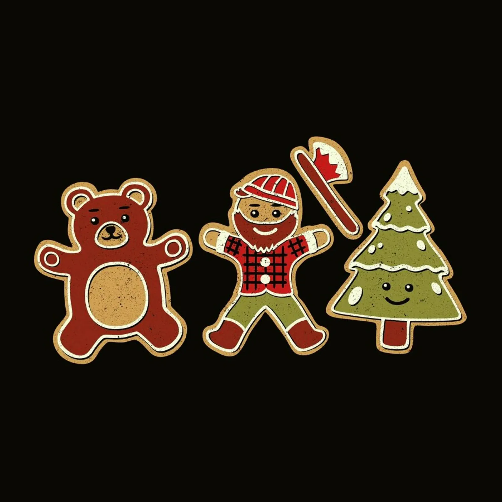 Gingerbread Forest Lumberjack lámina retroiluminada de Tobe Fonseca