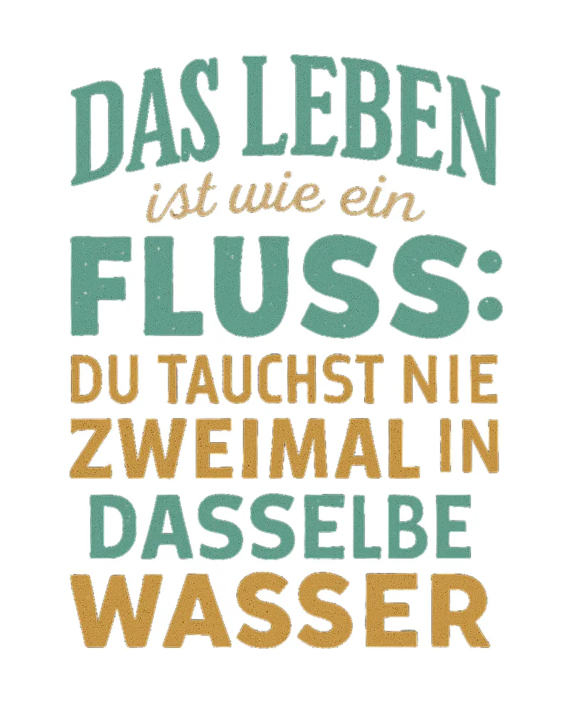 DAS LEBEN IST EIN FLUSS pellicola backlit da Vintage Van Gogh