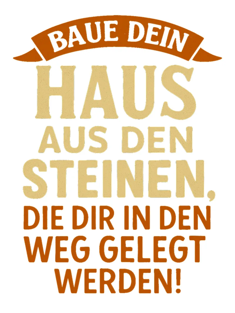 BAUE DEIN HAUS AUS DEN STEINEN, DIE IM WEG LIEGEN pellicola backlit da Vintage Van Gogh