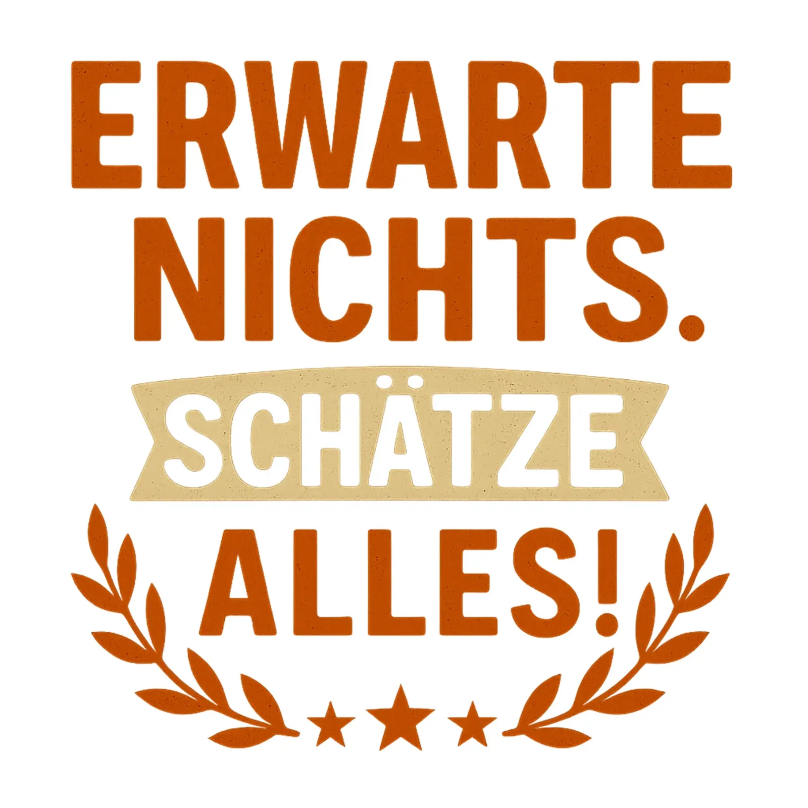 ERWARTE NICHTS, SCHÄTZE ALLES poster con telaio in plastica da Vintage Van Gogh