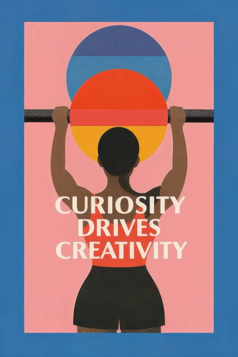 Curiosity Lifts Us poster with aluminum frame by SMPLE