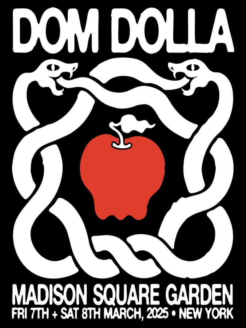 Dom Dolla Madison Square Garden poster con telaio in plastica da carleemiller