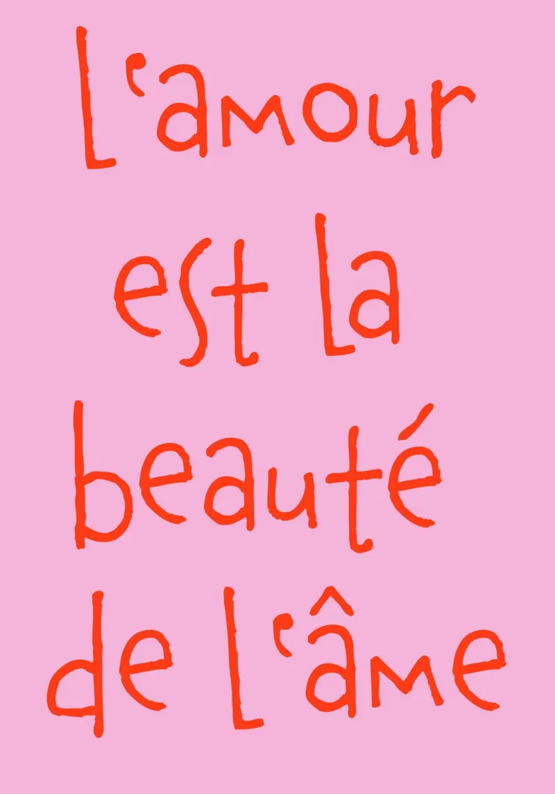 l‘amour est la beauté de l‘âme pellicola backlit da FRICKE DESIGN