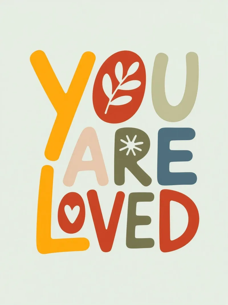 YOU ARE LOVED pellicola backlit da Klitzeklein
