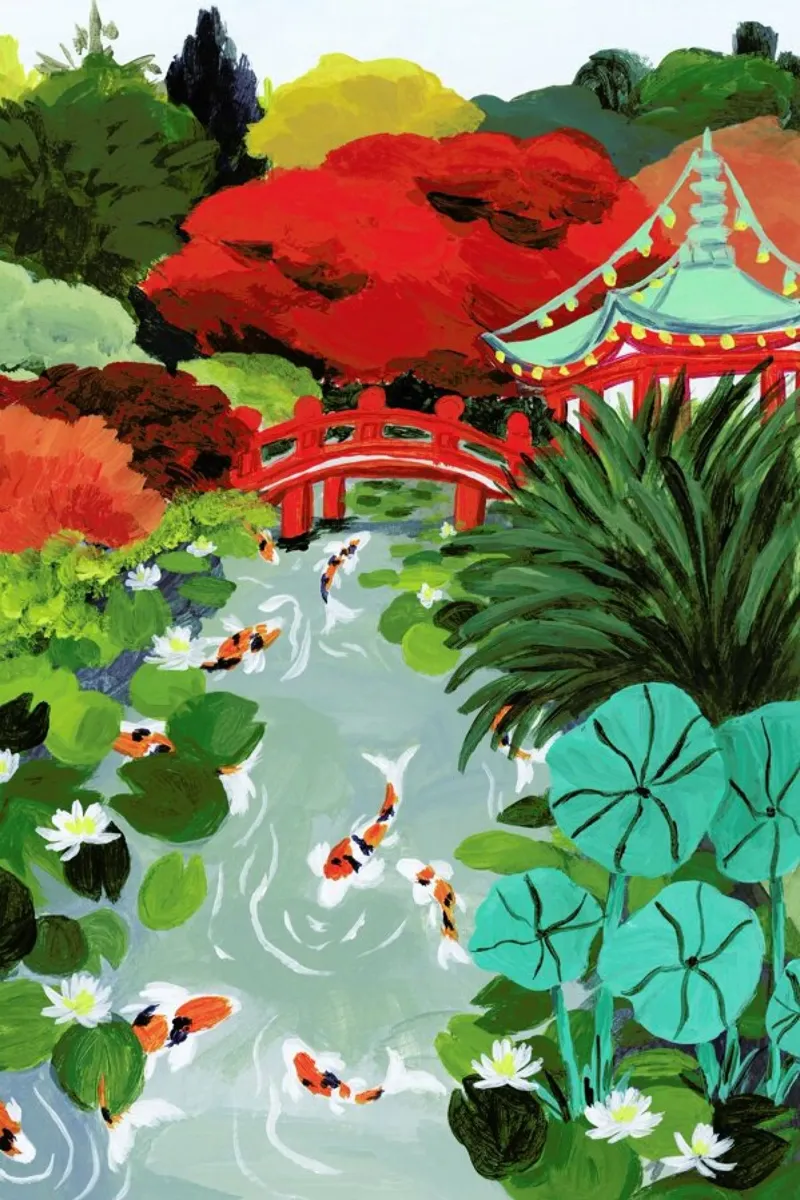 Japanese Garden alu-dibond by Sarah Gesek