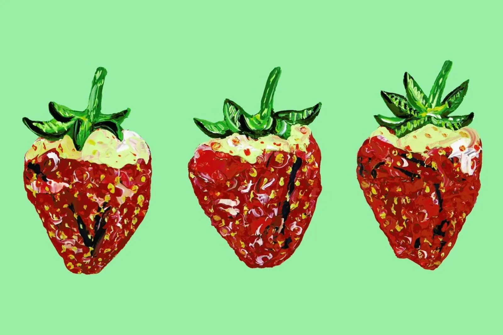 Strawberries pellicola backlit da Alice Straker