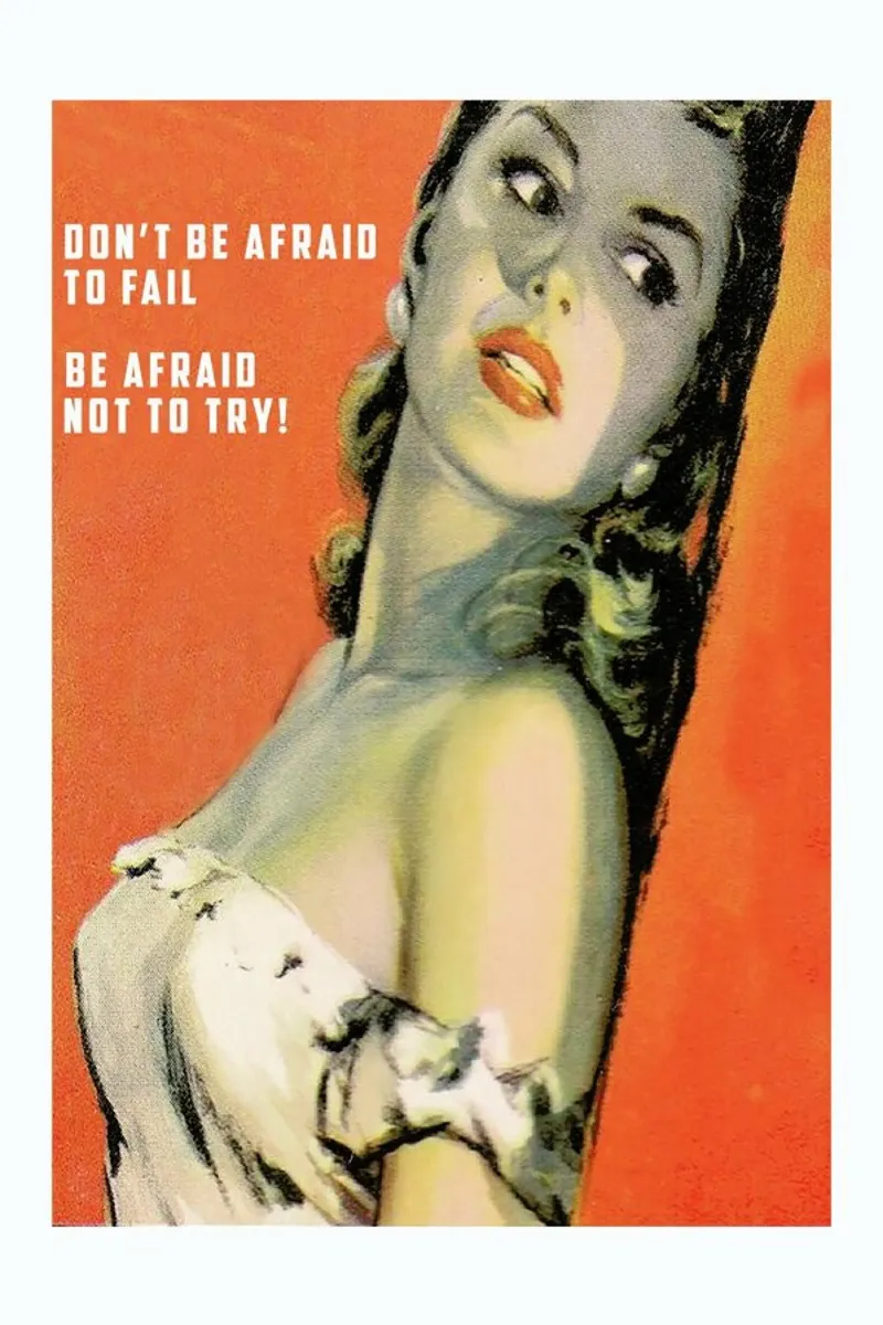Don't Be Afraid To Fail carta hahnemühle da Gallery Print and Art Limited