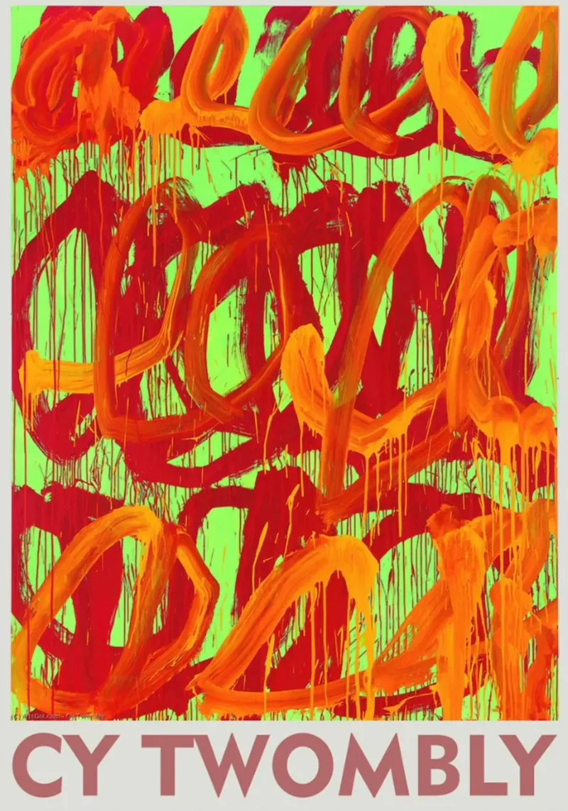 Abstract expressionisme - Cy Twombly canvas van Albertopant