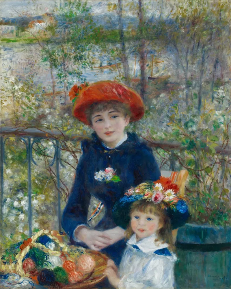 Due sorelle sulla terrazza - Pierre Aguste Renoir pellicola backlit da masonday