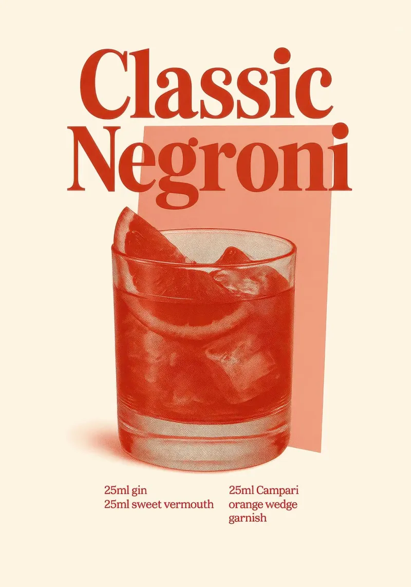 Classic Negroni poster da Attaboy Dsgn