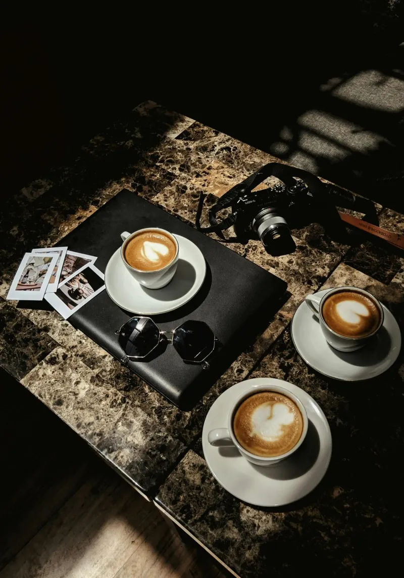 piattini latte art pellicola backlit da cofa home