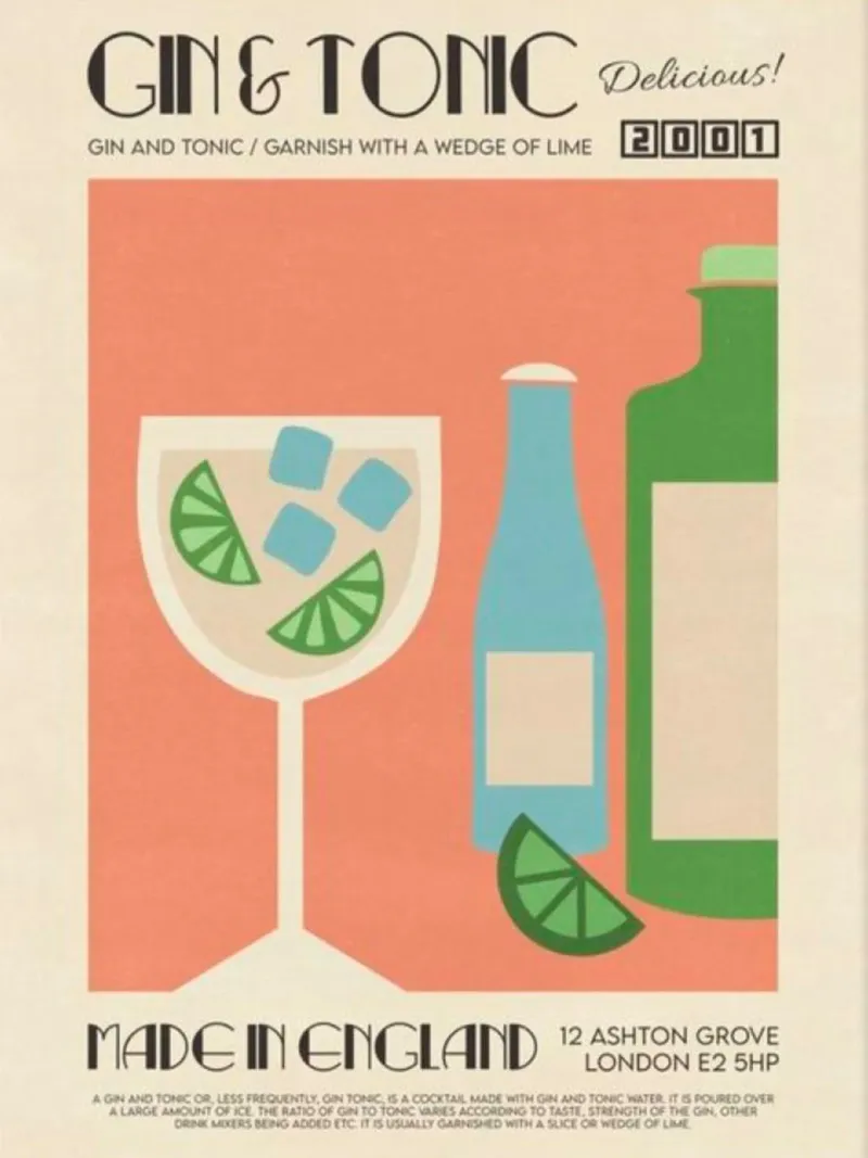 Poster per cocktail Gin & Tonic poster da noahmiss