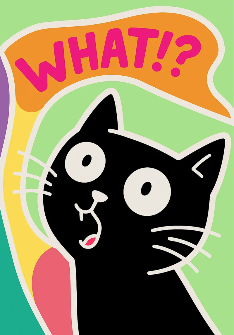 Chat Drôle de quoi poster avec cadre en aluminium de oneroad