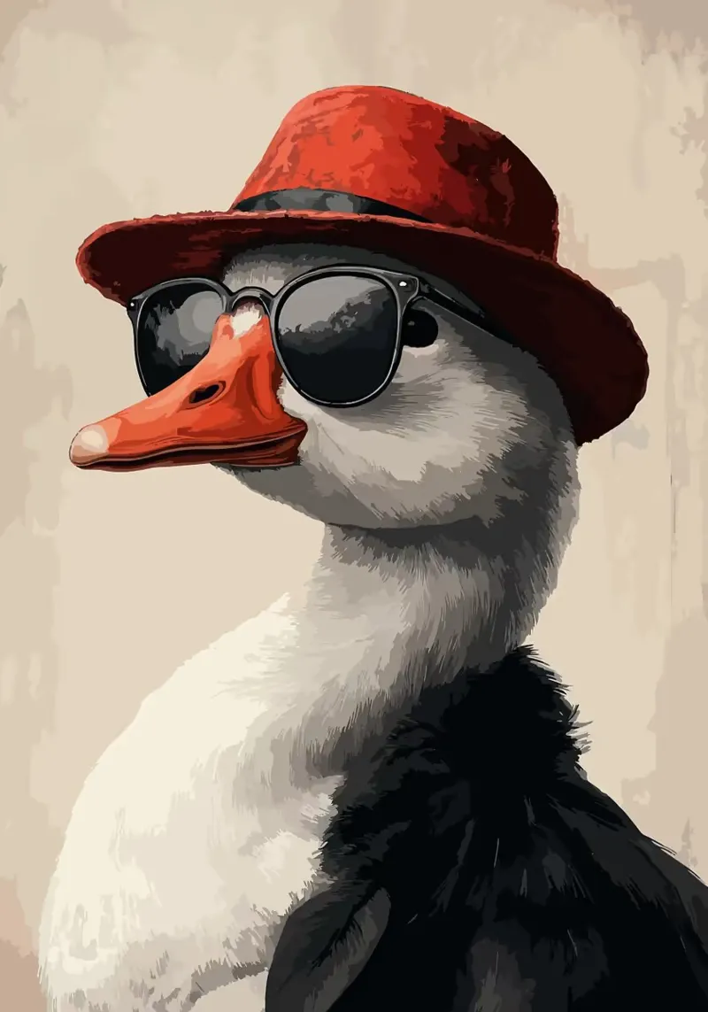 Cool Goose in Fedora pellicola backlit da Brandi N Huskey