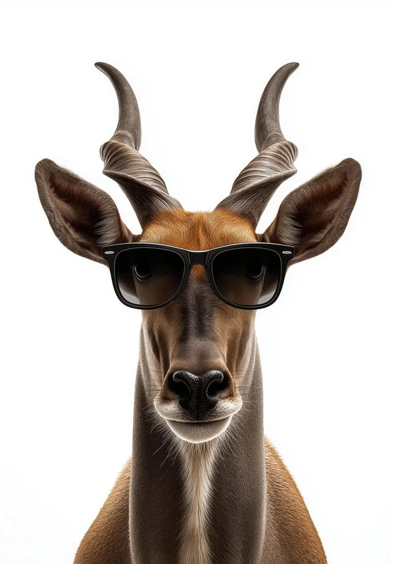 Cool Eland con occhiali da sole pellicola backlit da Brandi N Huskey