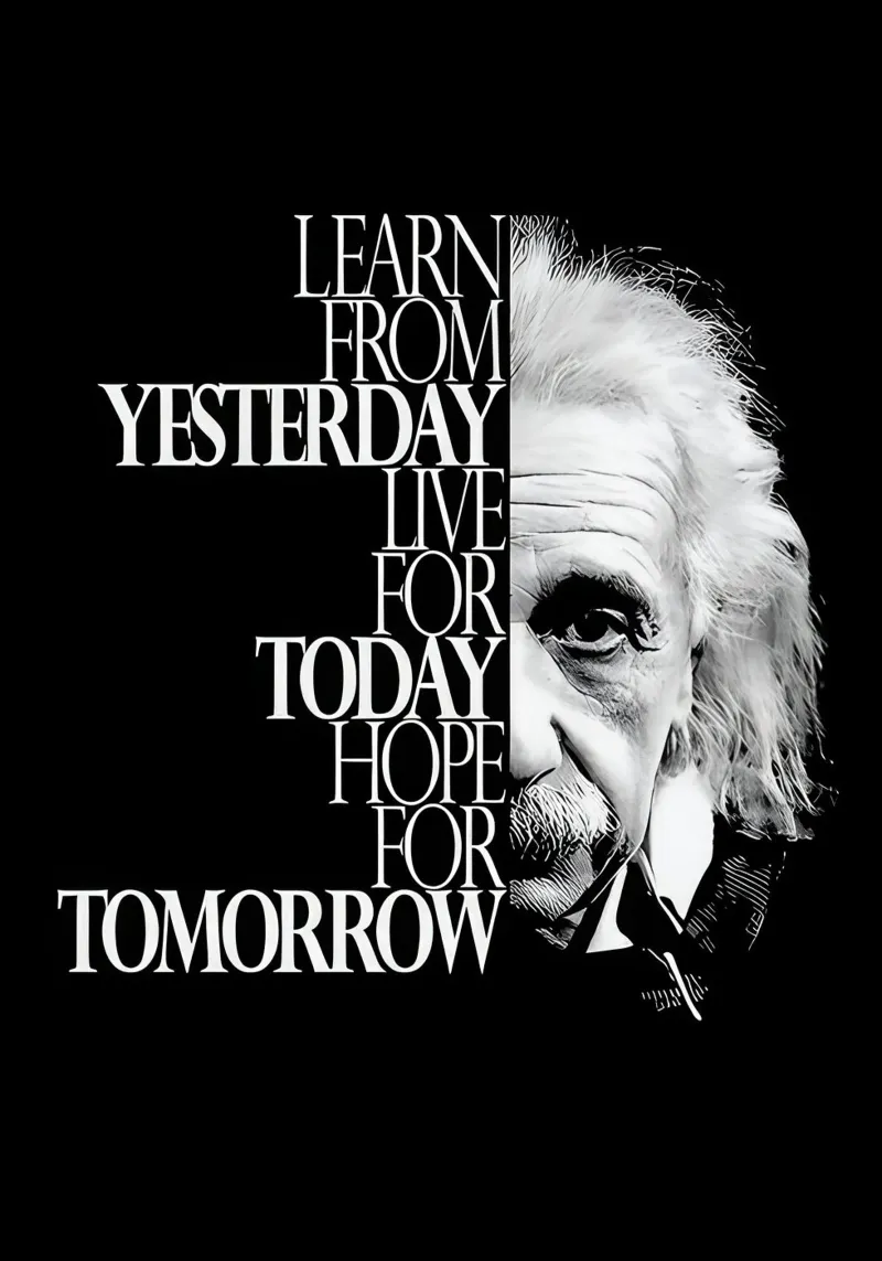 Albert Einstein Quote pellicola backlit da NextPixel