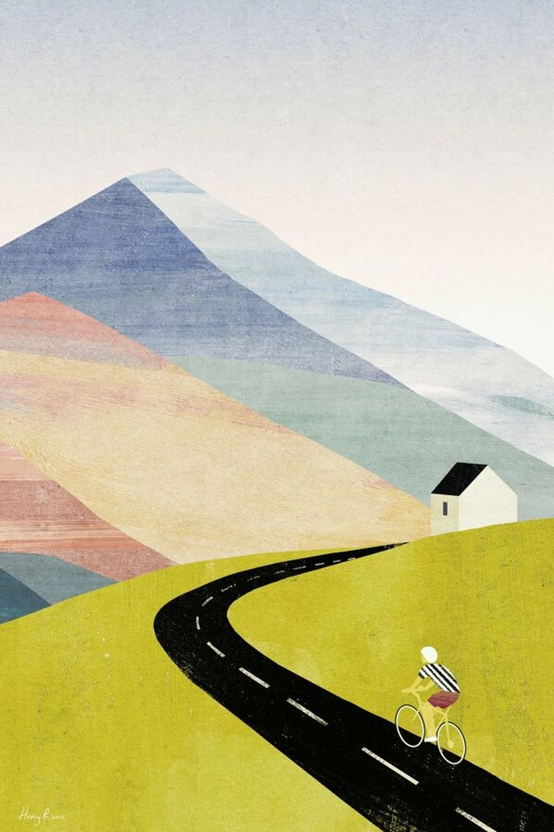 Cycling Home Poster von Henry Rivers