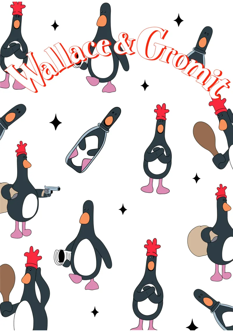 Feathers McGraw Wallace and Gromit pellicola backlit da vantobbin