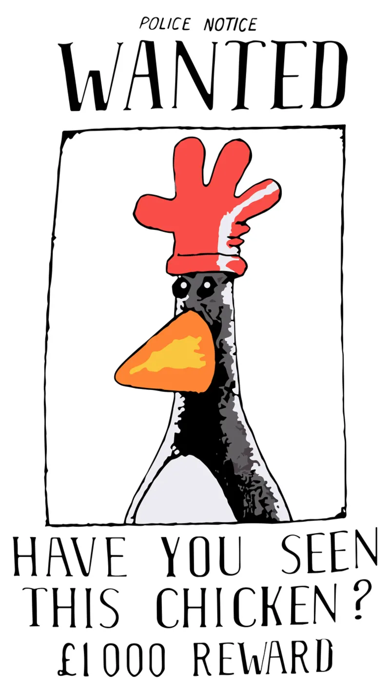 Feathers McGraw Wanted V2 metacrilato de vantobbin