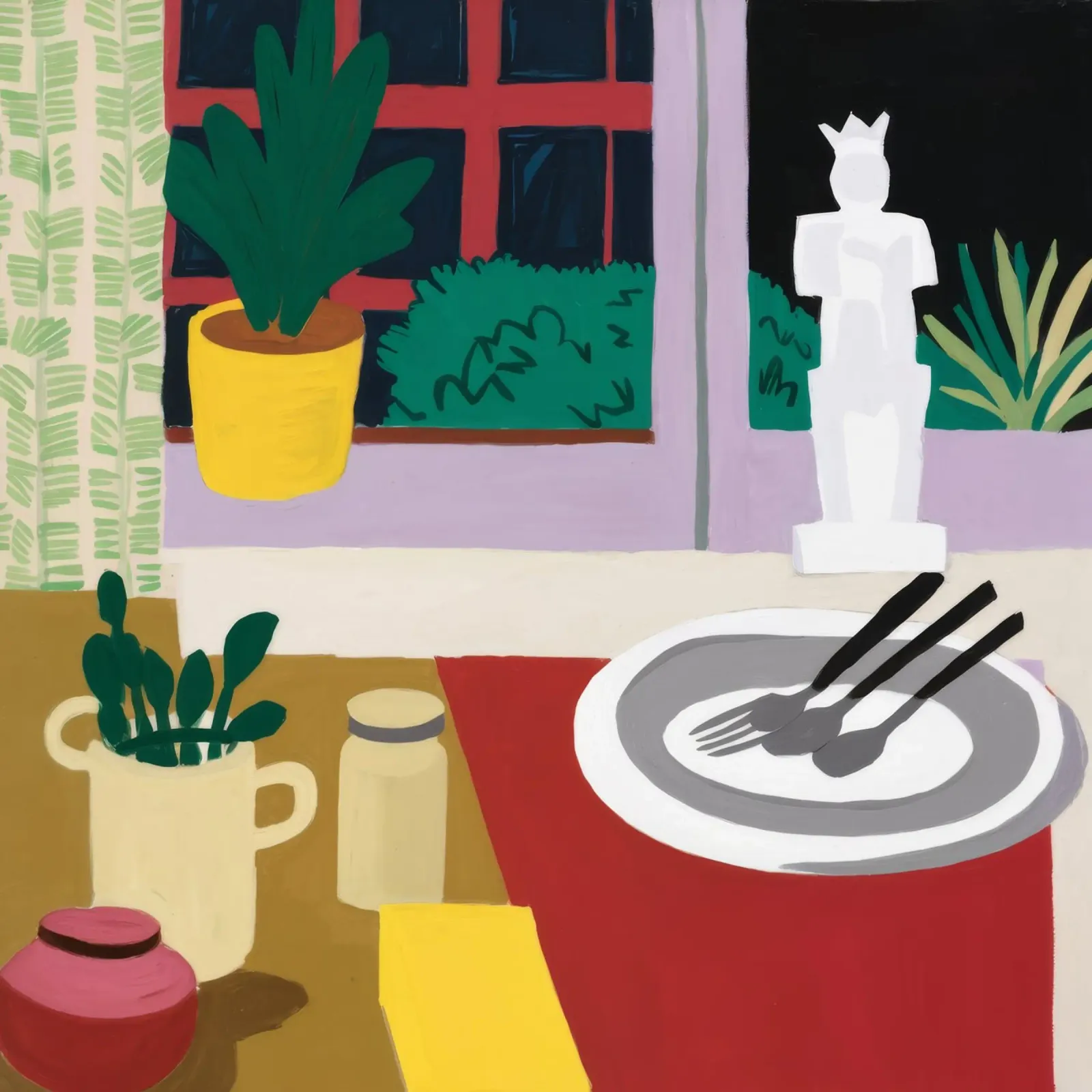 Cucina del gatto bianco carta hahnemühle da Stone Decade