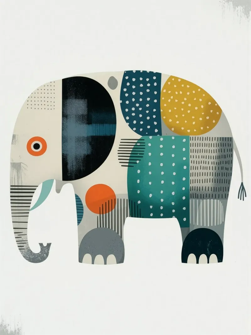 LUCKY ELEPHANT canvas by Klitzeklein