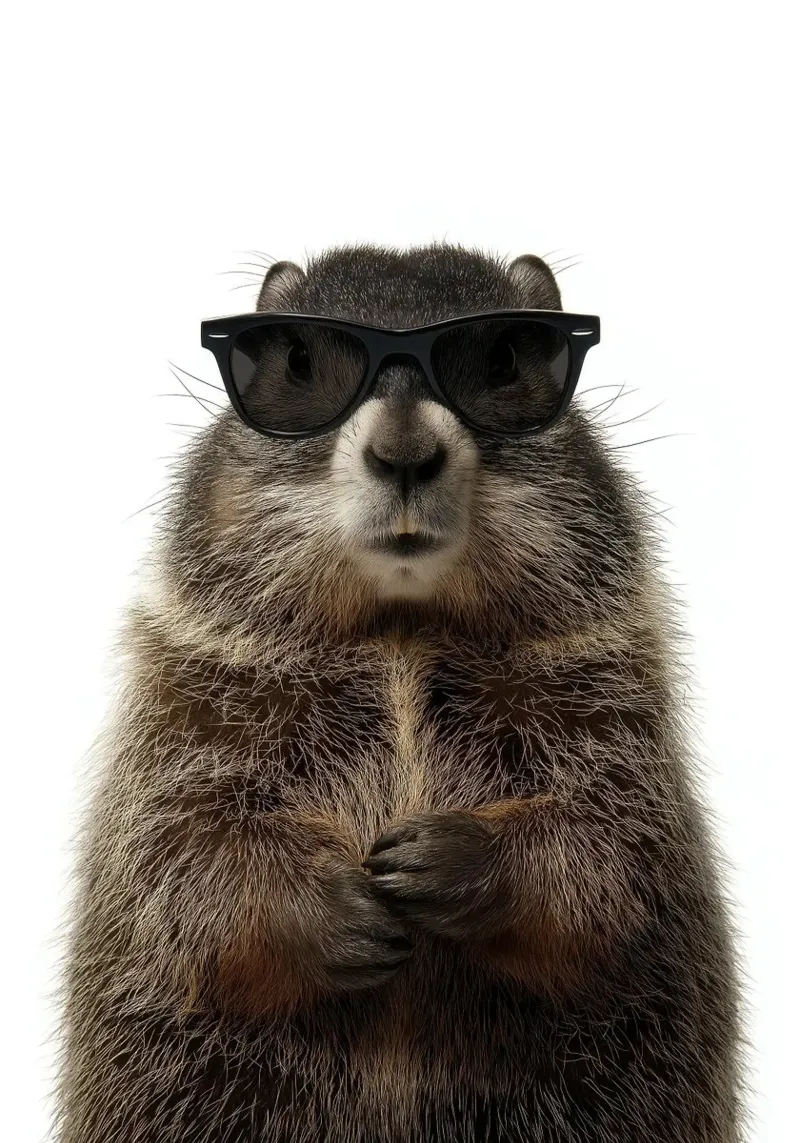 Occhiali da sole marmotta animale carta hahnemühle da Brandi N Huskey