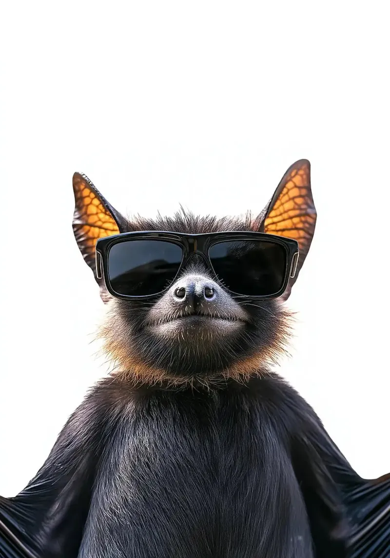 Pipistrello cool con occhiali da sole pellicola backlit da Brandi N Huskey