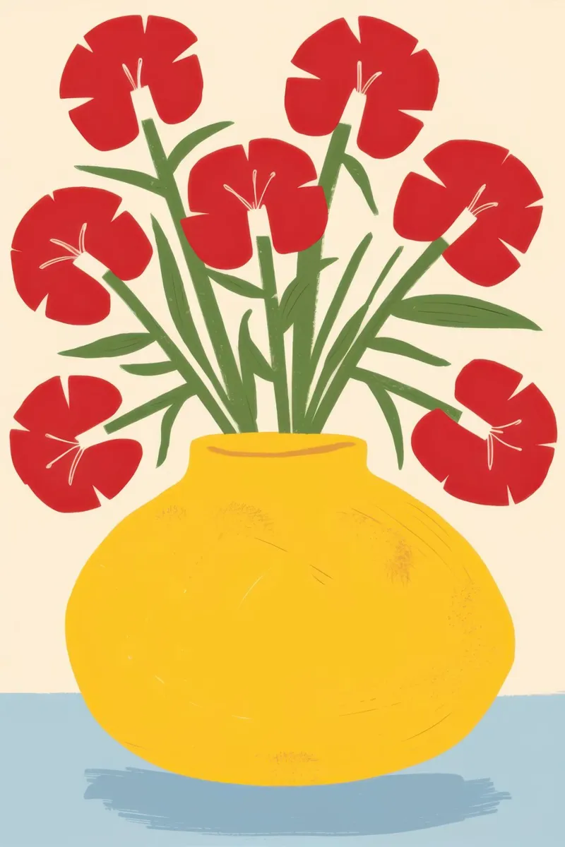 Red Carnation Radiance canvas by Sentinel Glow