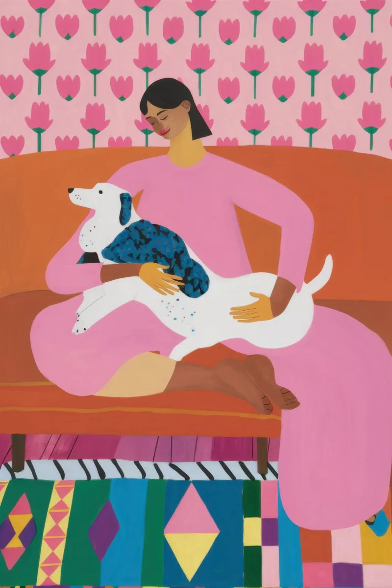 Dog Bed Companionship canvas by Marigold Tiga