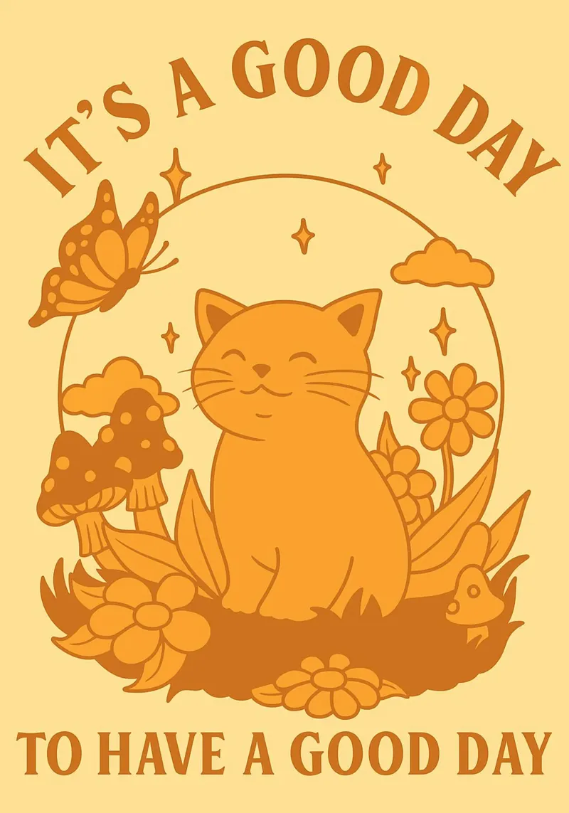 Have A Good Day Funny Cat metacrilato de oneroad