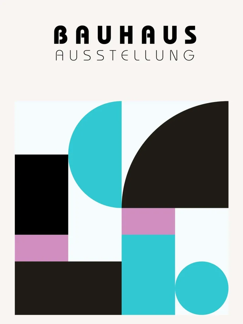 Bauhaus Blocks Art | Modern Geometry Print metacrilato de Studio Vibe