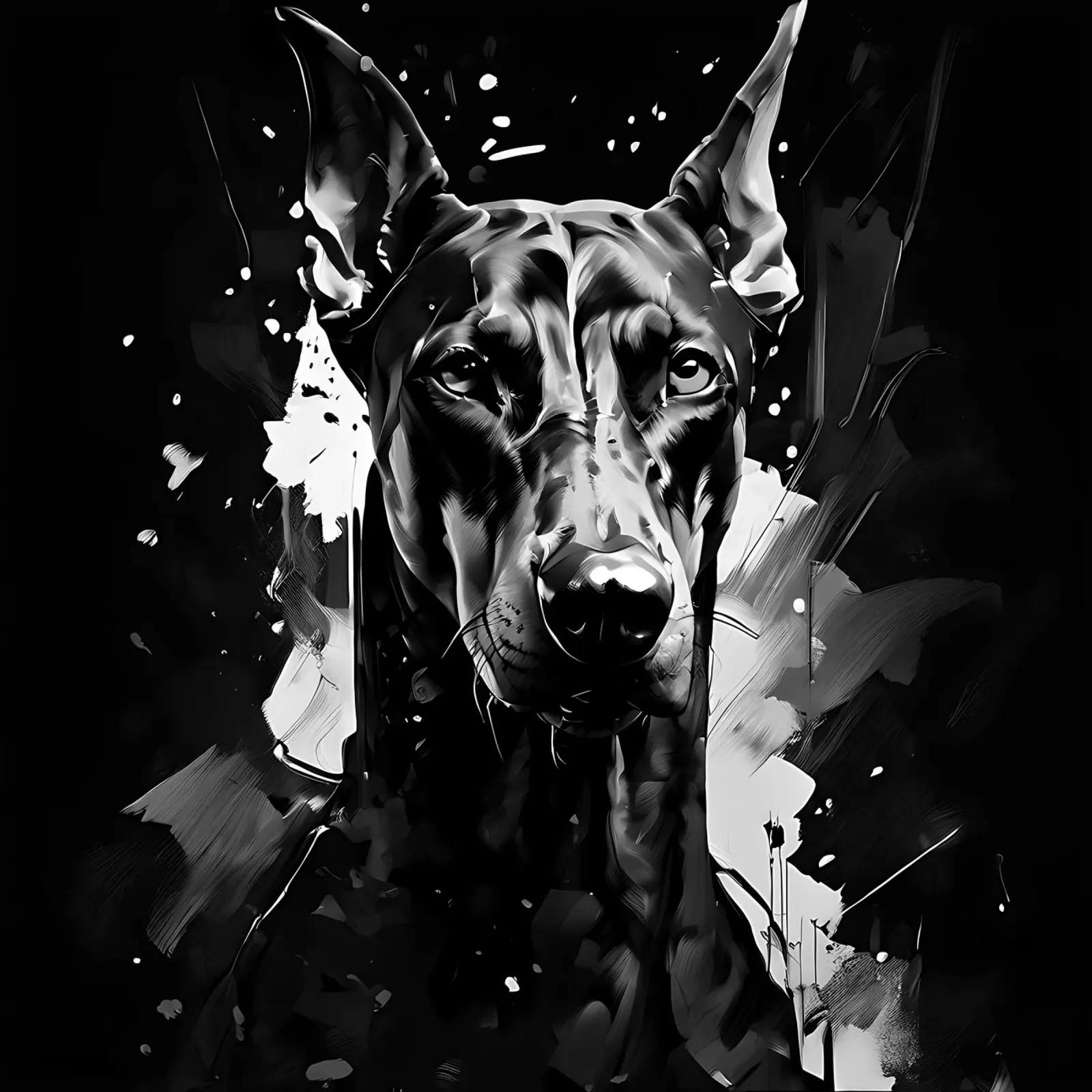 Cane, Doberman_style_I_1 plexiglass da Tierisch bunt by LK