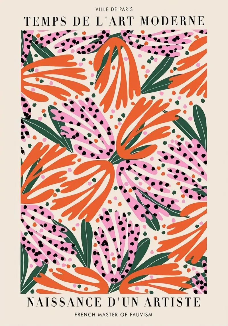 Bloementuin canvas met Baklijst van Jose