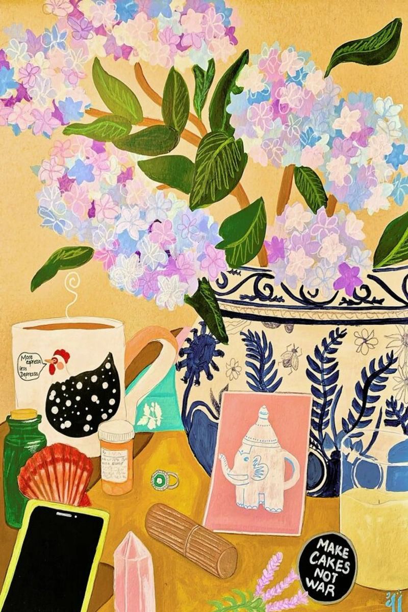 Random Stuff canvas by Paloma Kua