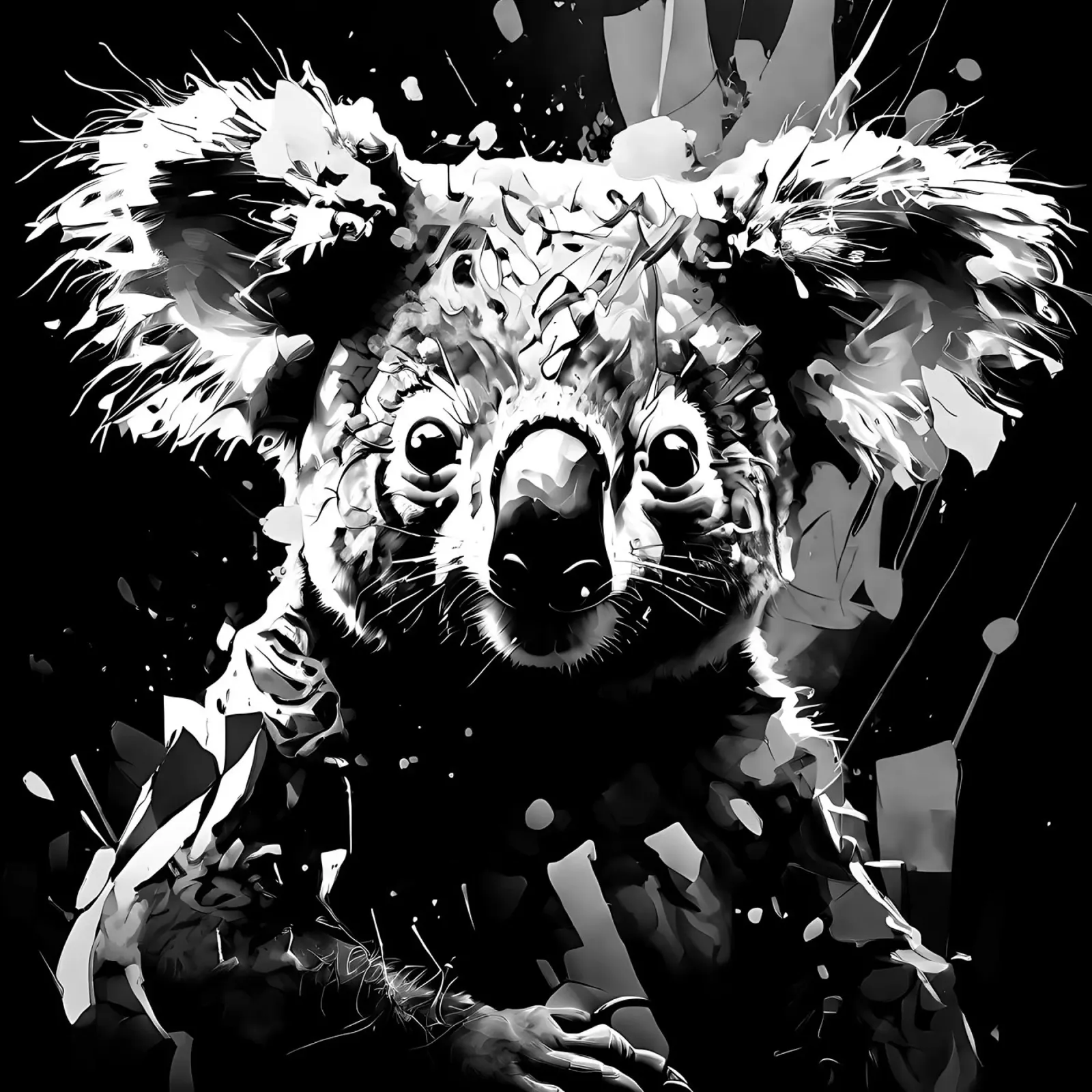 Koala_Stile_I_1 poster con telaio in alluminio da Tierisch bunt by LK