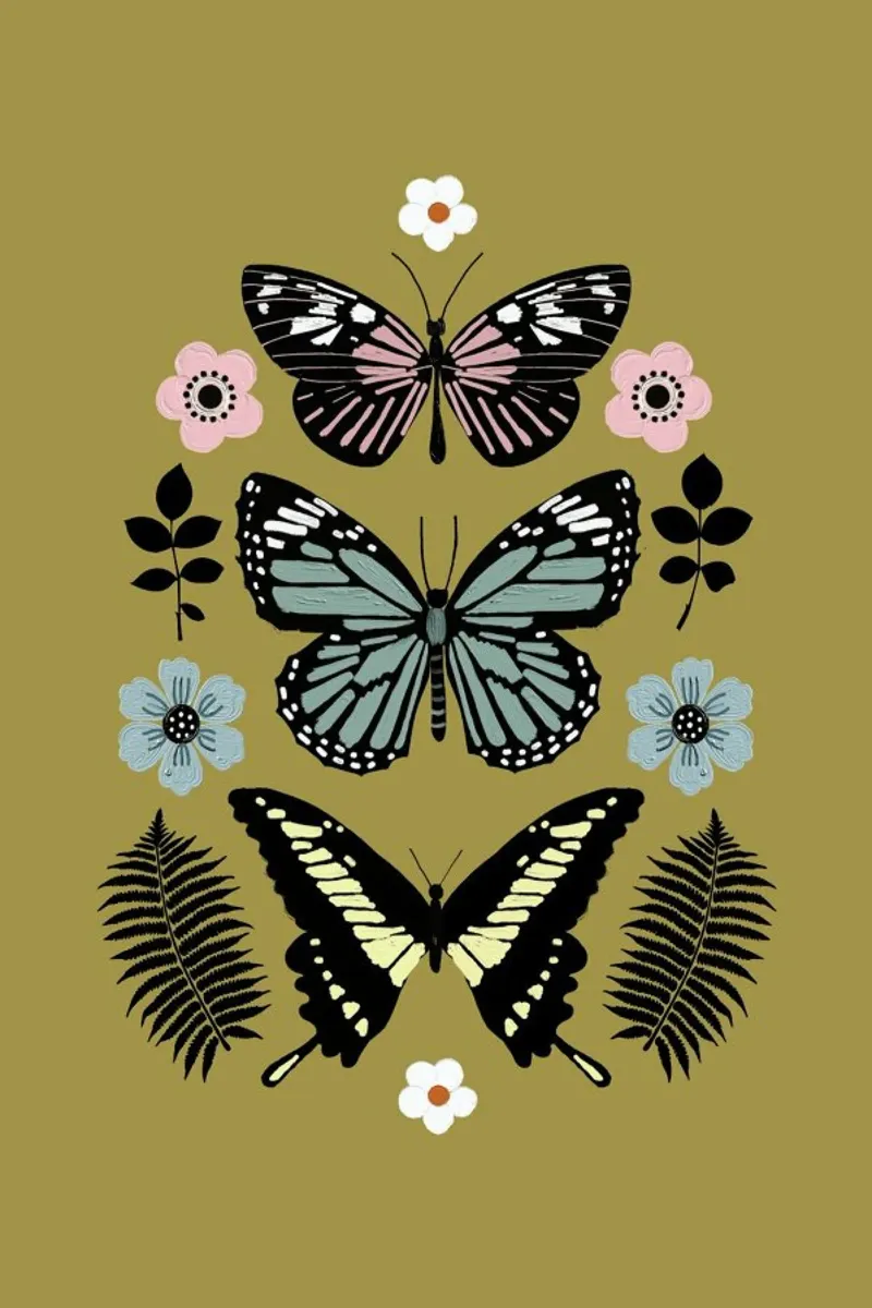 Butterflies Totem1 hahnemühle by cafelab