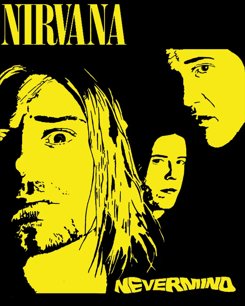 Nirvana - Band pellicola backlit da Tara Bergener