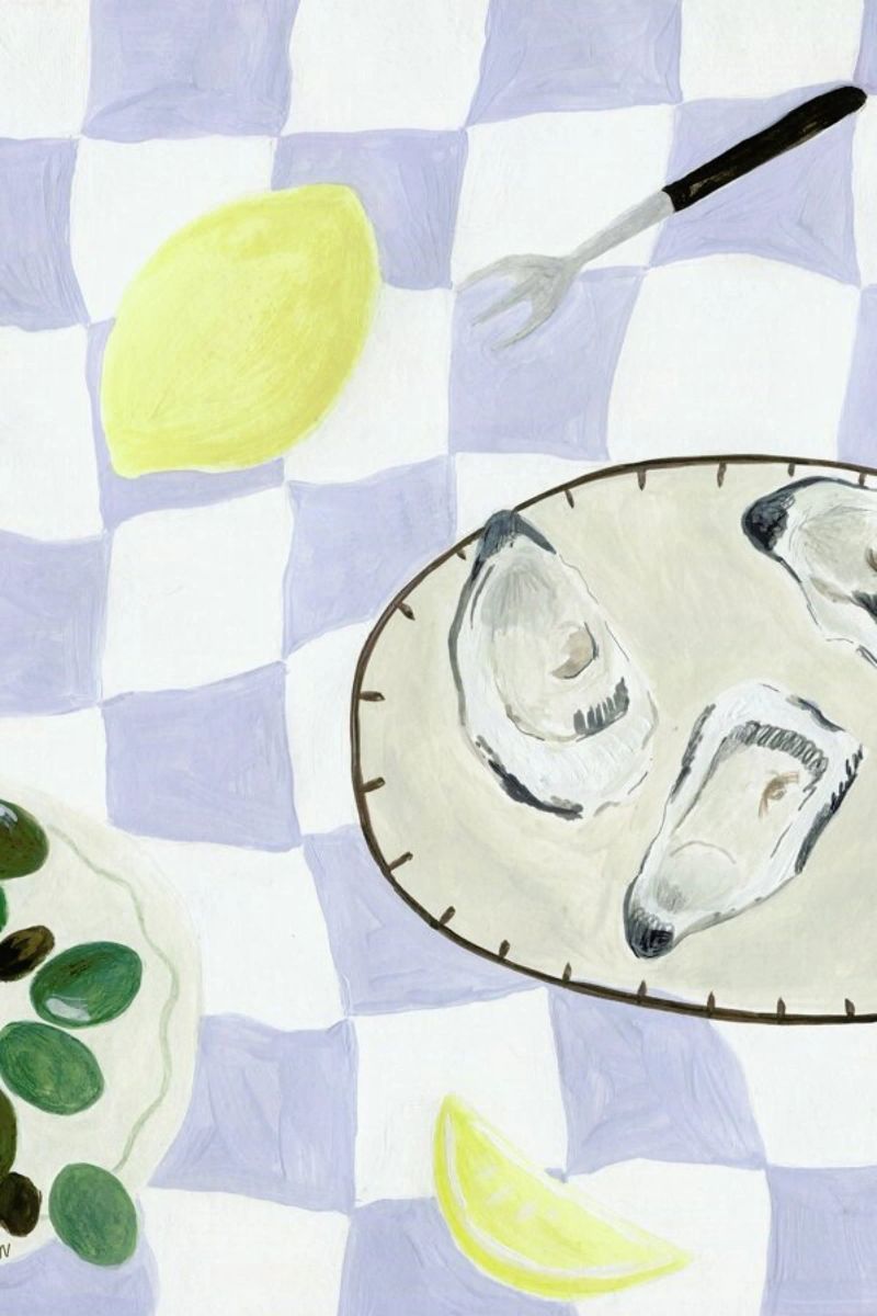 Oysters And Olives Poster von Isabelle Vandeplassche