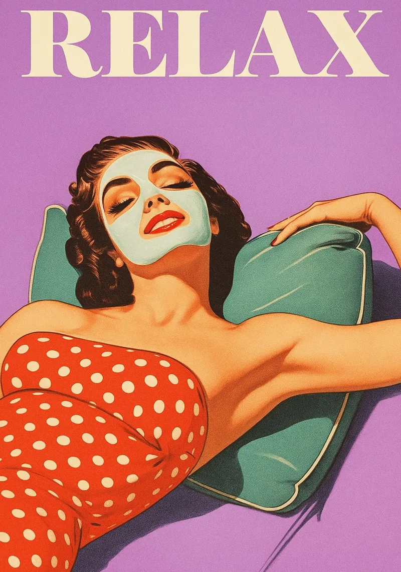 Relax Retro Housewife poster avec cadre en plastique de oneroad