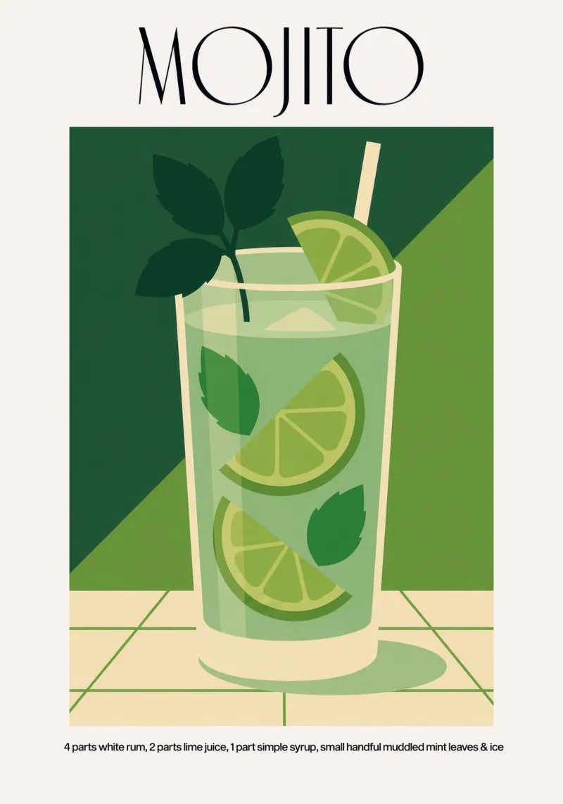 Mojito Cocktail pellicola backlit da Attaboy Dsgn