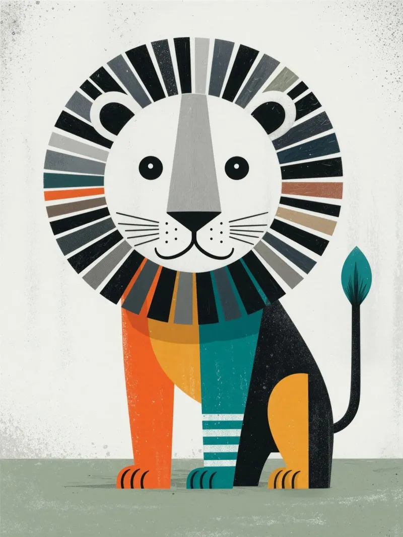LITTLE LION canvas by Klitzeklein