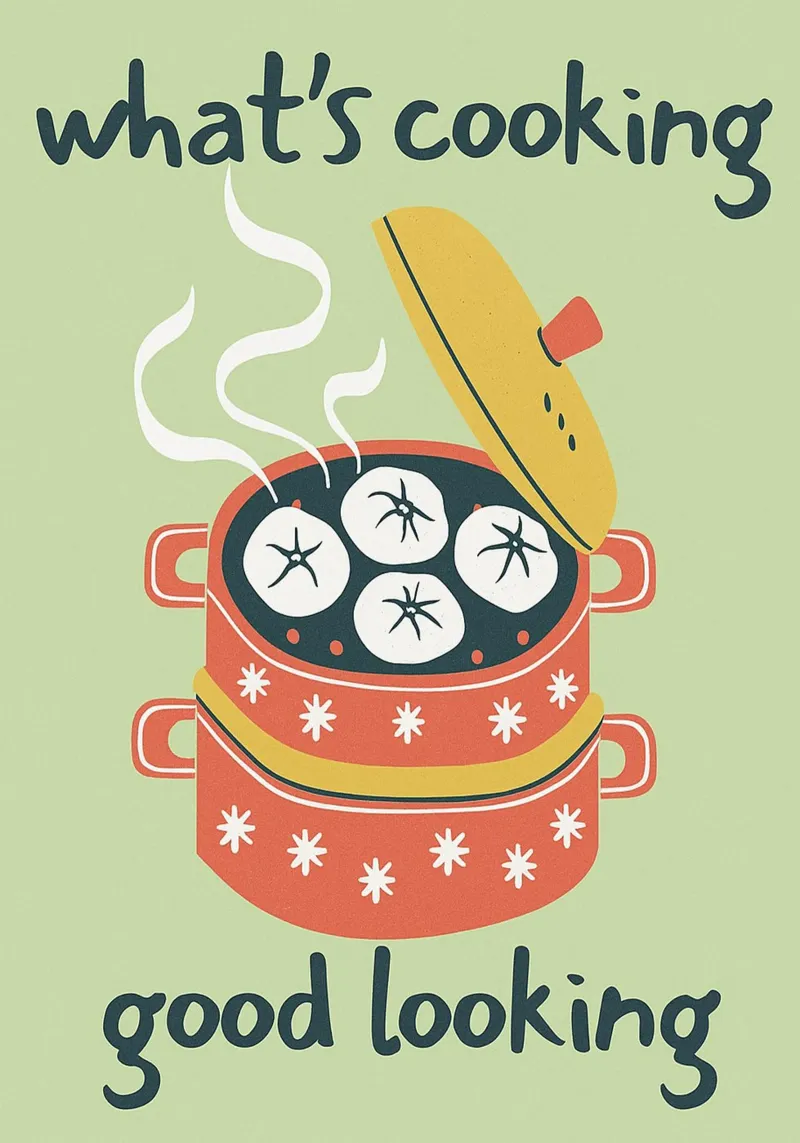 cosa sta cucinando cucina divertente e di bell'aspetto poster da oneroad