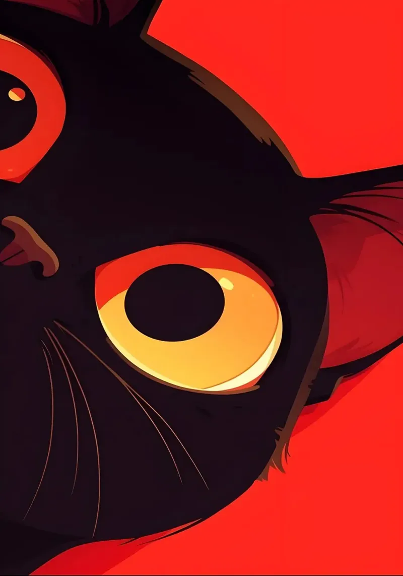 Black Cat Close-Up poster by Matthew P Link