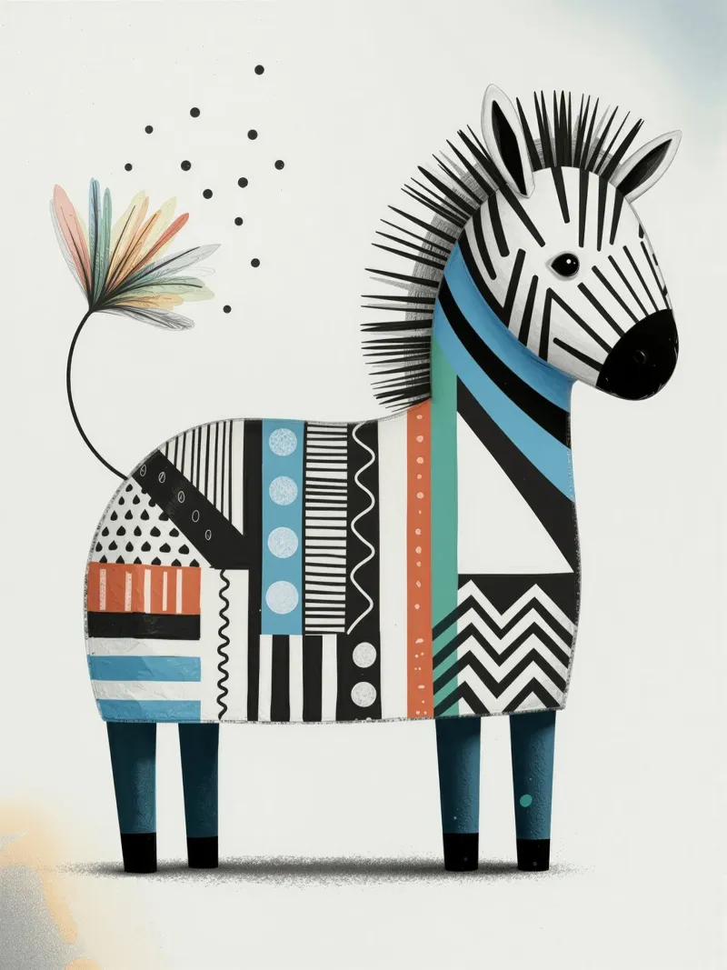 Happy Zebra pellicola backlit da Klitzeklein