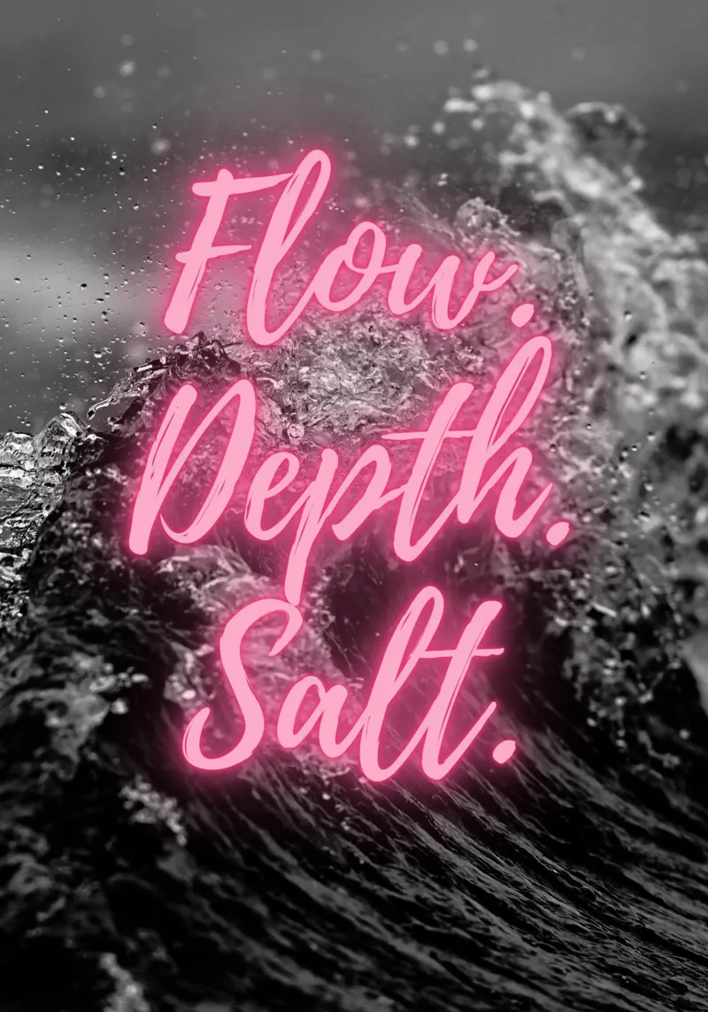 FLOW. DEPTH. SALT. poster con telaio in plastica da Einfach Uebel