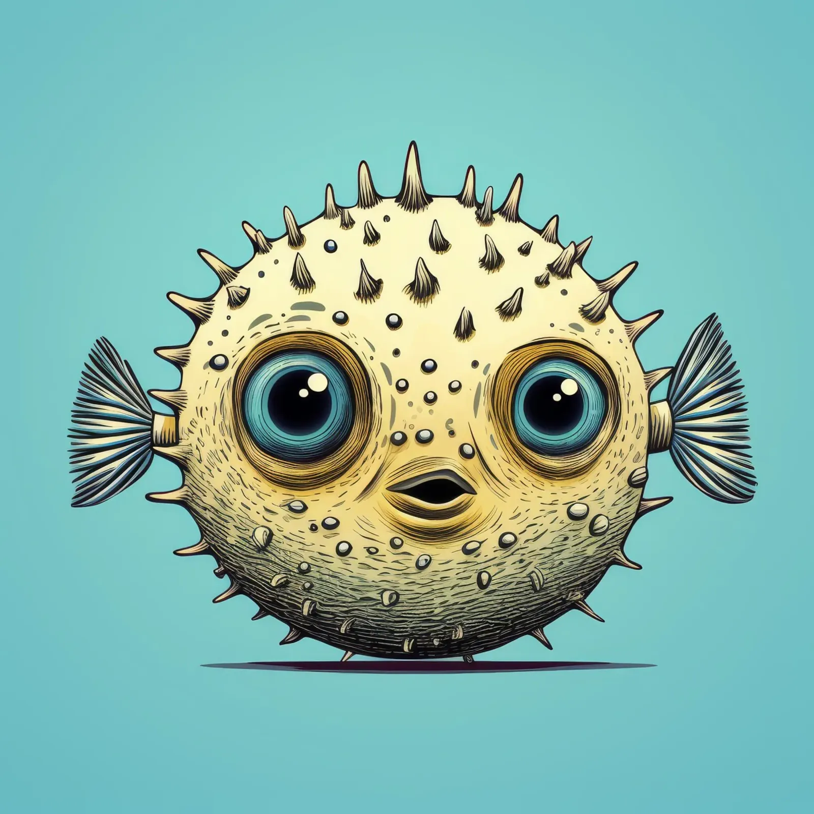 Retro-Kugelfisch Hahnemühle von Funny Animals