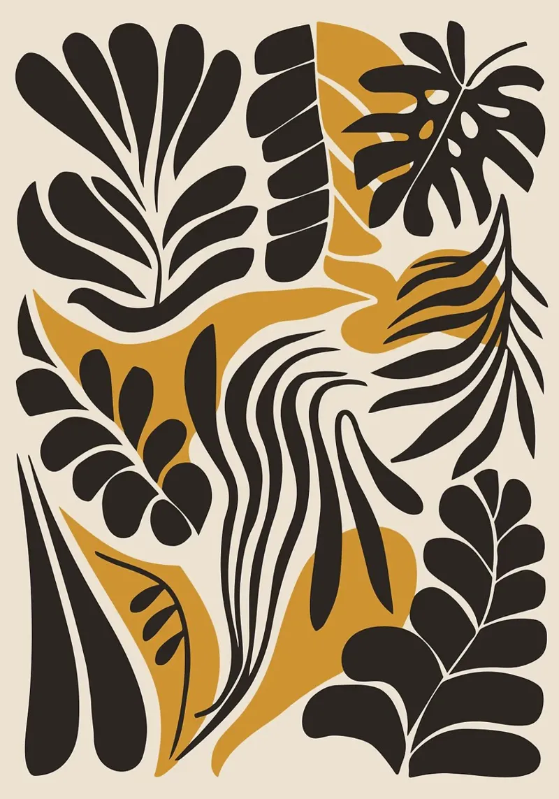 Abstract Jungle Foliage – Bold Botanical Wall Art pellicola backlit da E Cannon
