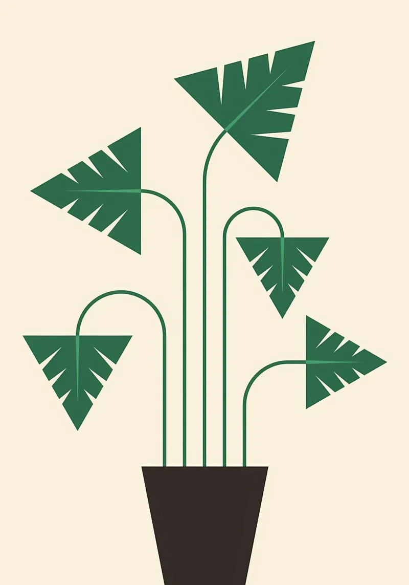 pianta foglie vaso natura poster da Robert Wiesner
