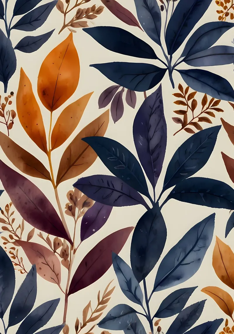 leaves foliage blue leaves canvas by Robert Wiesner