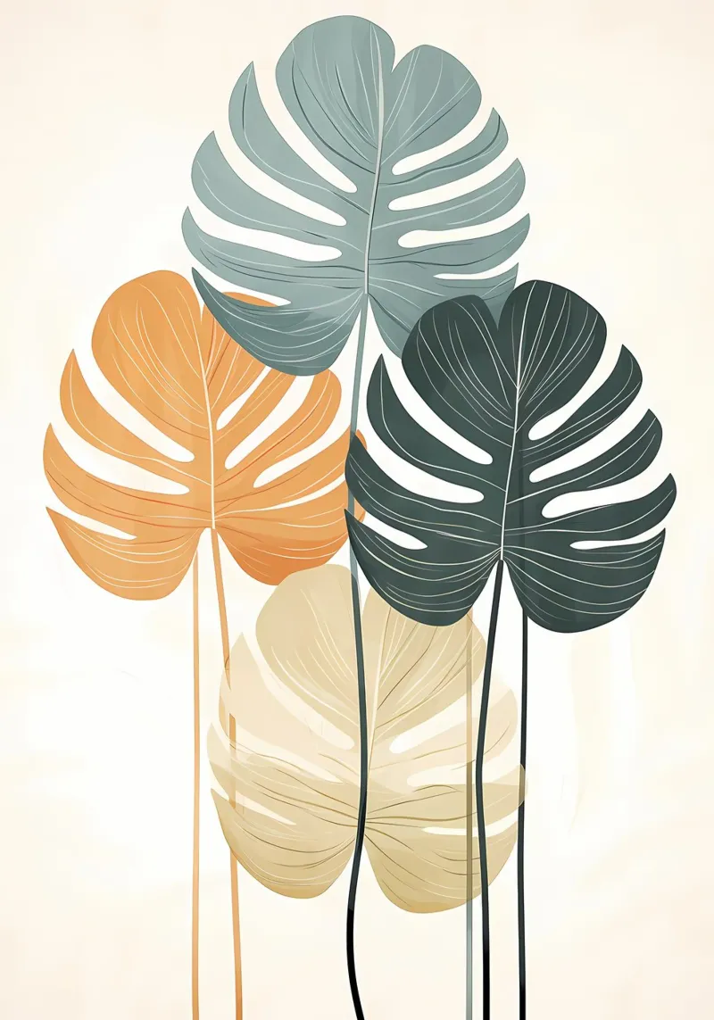 monstera foglie botaniche pellicola backlit da Robert Wiesner